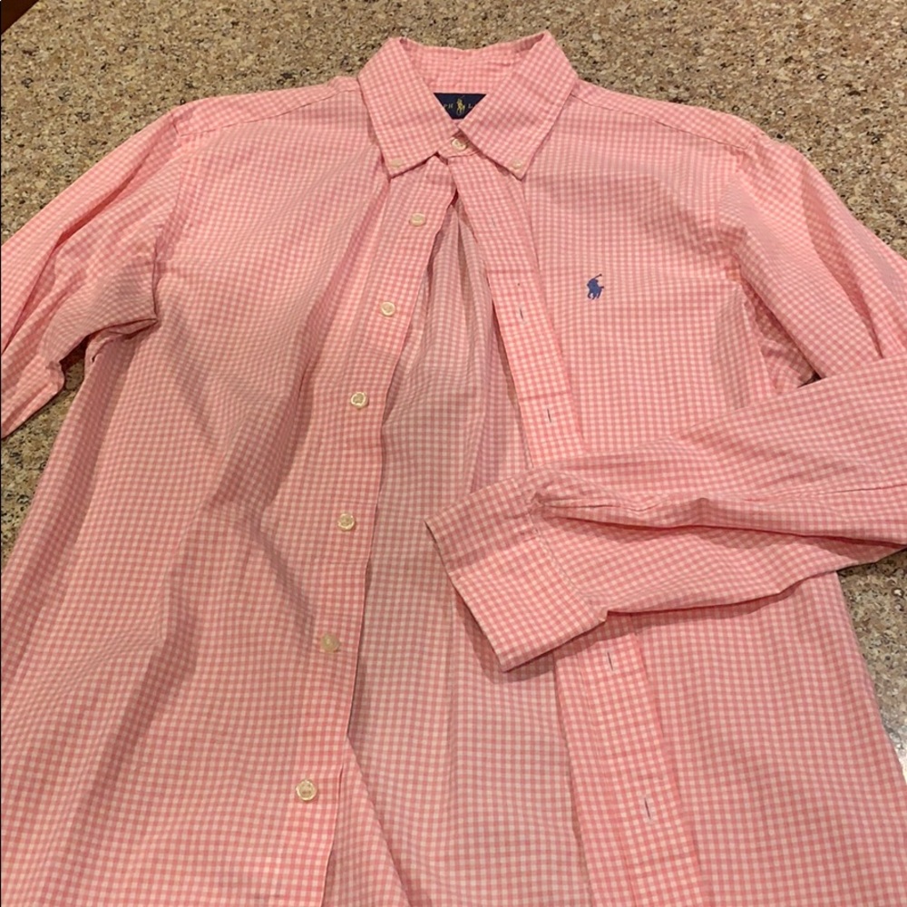 Men’s Small Pink Polo Oxford